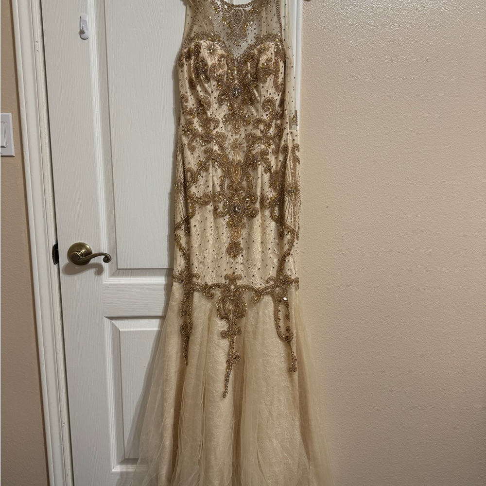 Elegant Gold Prom Dress